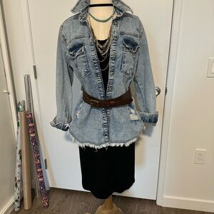Anthropologie Denim Shirt Jacket